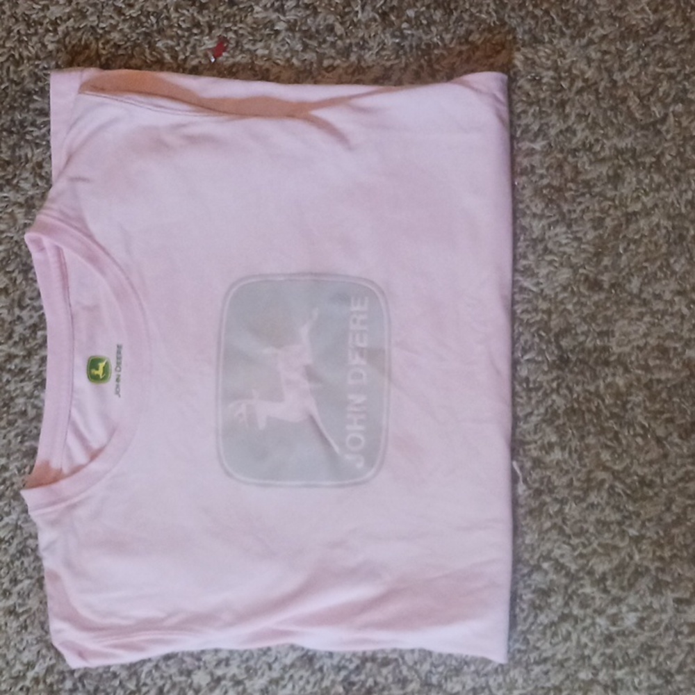 Small pink John deer t-sirt